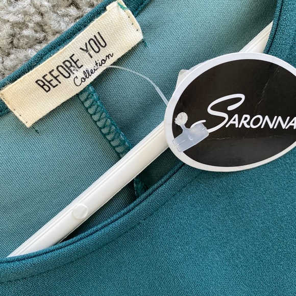 NWT Before You Teal Ruffle Dress - Picture 4 of 4